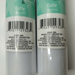 2) 8 yrd Spools White Tulle Ribbon Banquet Chair Decorating Craft NEW