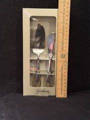Gorham 1831 Stainless Steel Silver Cake Knife & Server Set , 2 Pieces