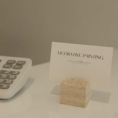 Handmade Natural Travertine Place Card Holders – Set of 4 for Weddings & Events