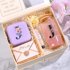 AYGXU Bridesmaid Gifts for Wedding Day,Bridesmaid Proposal K, purple set