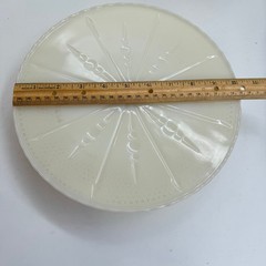 Vintage White Milk Glass Pedestal Cake Plate, Vintage Cake Plate White Glass