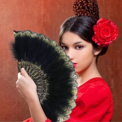 Namalu 2 Pieces Feather Hand Fan Embroidered Flower Marabou 1920s Black