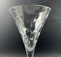RCR Royal Crystal Glass Goblets LAURUS Glass Water Stickers Italy Set of 3 Vtg