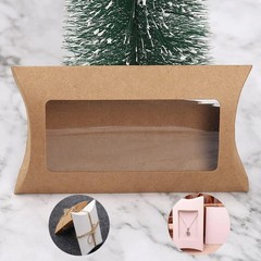 Clear Window Treat Boxes – 40 Pack Kraft Pillow Boxes for Every Occasion