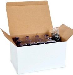 Vivaplex, 12, Cobalt Blue, 4 oz Glass Bottles, with Lids Blue