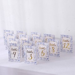 25 pcs 7″ Double Sided TABLE NUMBERS Sign Holders Paper STANDS Decorations