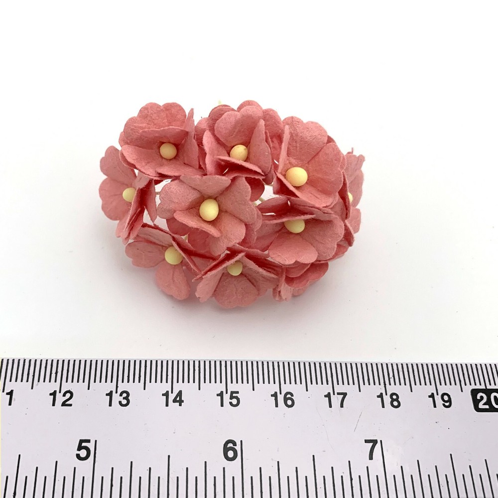 3/4″ – 2 cm Pink Mixed Wedding Craft Scrapbook Small Cottage Paper Flower (S11L)
