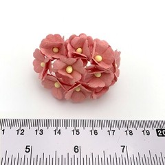 3/4″ – 2 cm Pink Mixed Wedding Craft Scrapbook Small Cottage Paper Flower (S11L)