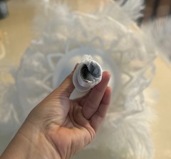 Custom Made White Feather Rhinestone Bridal Bouquet