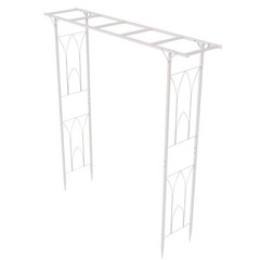82 Inch Tall Outdoor Garden Trellis Metal Arch Gothic Arbor For Climbing Plant