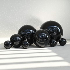 Yescom 8PCS Disco Ball 7″/12″/16″/20″/24″ for 70s 80s Party Events Wedding Black