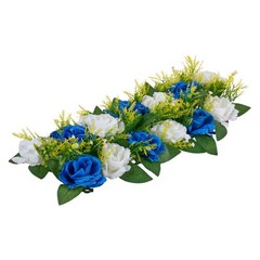 VEVOR Flower Balls Wedding Centerpieces Fake Flower Arrangement Blue+White 10PCS