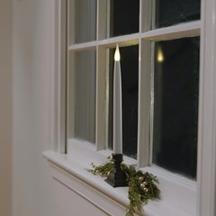 Battery Operated LED Window Candles with Timer, Remote Control, Antique Bronze
