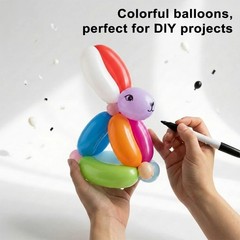 Nobledecor 260 Long Balloons 100pcs 12 inches, Color