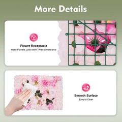 12pcs Artificial Flower Wall Panel Wedding Party Flower Wall Stage Background