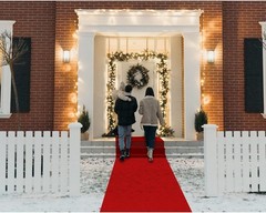Red Carpet Runner for Party 2.6X15 ft 130 GSM Felt Non-Woven Fabric Hollyw
