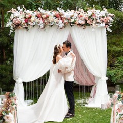 Backdrop Stand 10 Ft Adjustable Background Support System Kit for Wedding Party