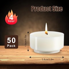 Loccmat 50 Pack Soy Tea 1.5 inches (diameter) x 0.7 (height), 50