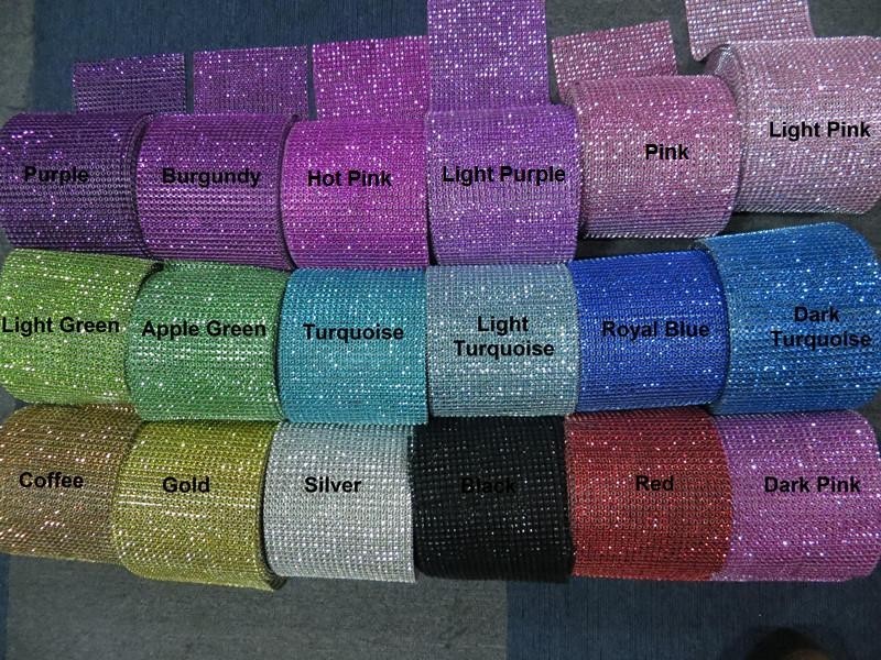 4.5″ x 10 Yards DIAMOND MESH WRAP ROLL SPARKLE RHINESTONE Crystal Ribbon