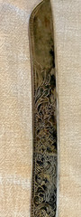 Silver plated Cake Knife & Server Set with Ivory Colored Ribbed Handles, Glossy