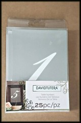 New David Tutera Silver & White Table Numbers 25 pieces Wedding Décor 