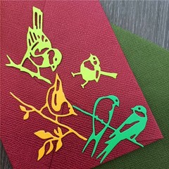 6pcs Birds Nest Animal Cutting Dies, Leaves Tree Branch Die Cuts Metal Emboss…
