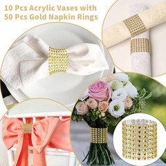 10 Pcs Acrylic Clear Vases for Wedding Centerpieces, 23.62In Tall Flower Stand,