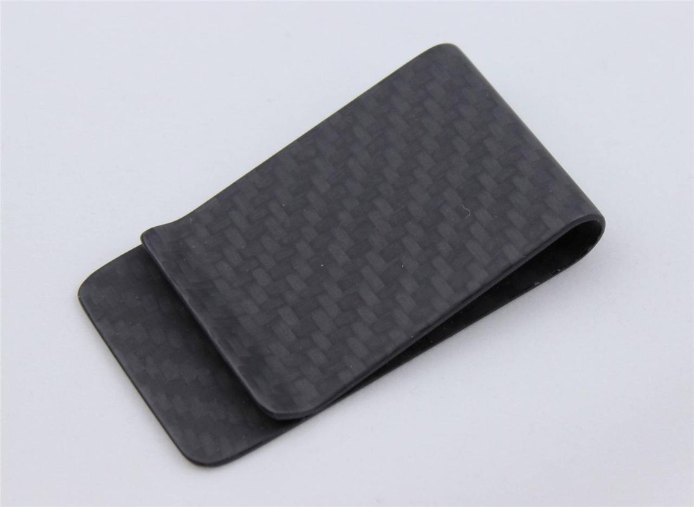 Carbon Fiber Money Clip RFID Blocking Credit Card Holder Protected Cards Genuine