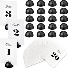 20 Pieces Table Number Cards Round Table Number Stands Modern Cursive Number …