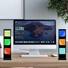 Detachable Acrylic Monitor Memo Board & Message Holder by Black
