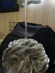 Silk Flower Kissing Balls Wedding Centerpiece, 10-inch