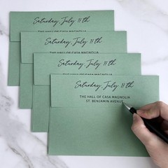 Winlyn 100 Pcs Sage Green A7 Invitation 100 Green,