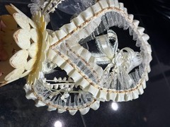 Vintage Mid Century Wedding Cake Topper Original 1950s Large