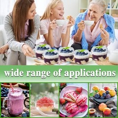 Pack 12 oz Disposable Clear Plastic Cups,PET Dessert Cups with 50 12.0 ounces