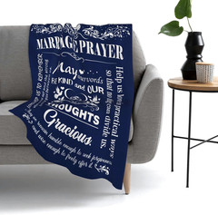 Marriage Prayer Wedding Gifts for Newlyweds, 50″ X 60″, Religious Prayer Quote
