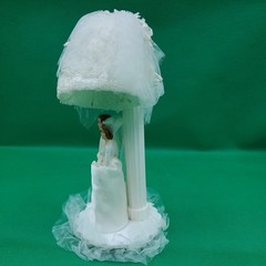 Vintage Wedding Cake Topper, Bride & Groom, Venice CA USA 1959 Coast Novelty Mfg