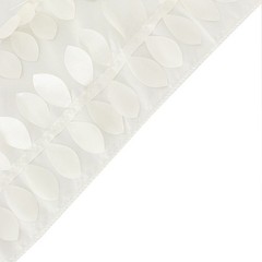 8 ft x 8 ft IVORY Leaf Petal Taffeta Backdrop Drape CURTAIN Panel Party