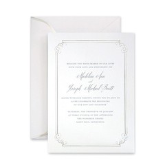 Gartner Studios Formal Silver Border Invitations and Envelopes, 25 Count, 12620
