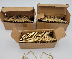 Mini Geometric Place Card Holders Set of 75 Weddings Parties Gold Tone Modern