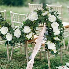 7.5ft Artificial Rose Garlands Fake Silk Flowers Hanging Vines Wedding Party US