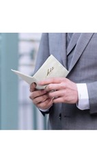 Velvet Vow Books, 2 Pieces Ivory Wedding Vow Book His and Hers 22 Pages