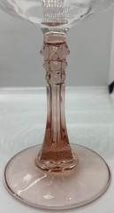 (5) Cristal D’Arques “Durand» Blush Pink Stemware 8oz Wine Glasses