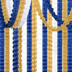 Navy-Blue White-Gold Party-Decorations Streamers Garland – Navy Blue White Gold