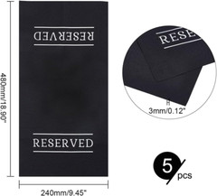 5 Pack Reserved Chair Signs, Reserved Signs for Pews for Wedding Parties and Cel