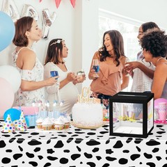 Black Clear Gold Card Box 8.7 Inch Wedding Reception Money Birthday Party