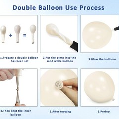 Navy Blue Gold Balloon Graland Arch Kit, Double Stuffed Pearl White Royal Blu…