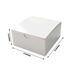 White 100 pcs Cake FAVOR BOXES 4″x4″x2″ Wedding Party Decorations GIFT Supply