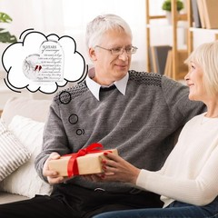 Qunclay 50th Years of Marriage Gift Wedding Anniversary Souvenir Heart Marriage