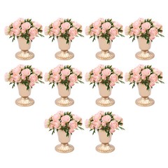 10pcs Wedding Centerpieces Vase Desktop Trumpet Flower Decor Vase Candle Holder