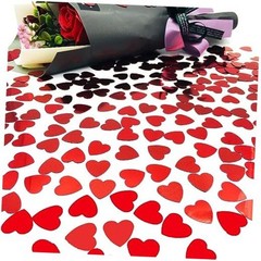Confetti Heart Metallic Confetti Table Sprinkles or DIY for Heart Red 2